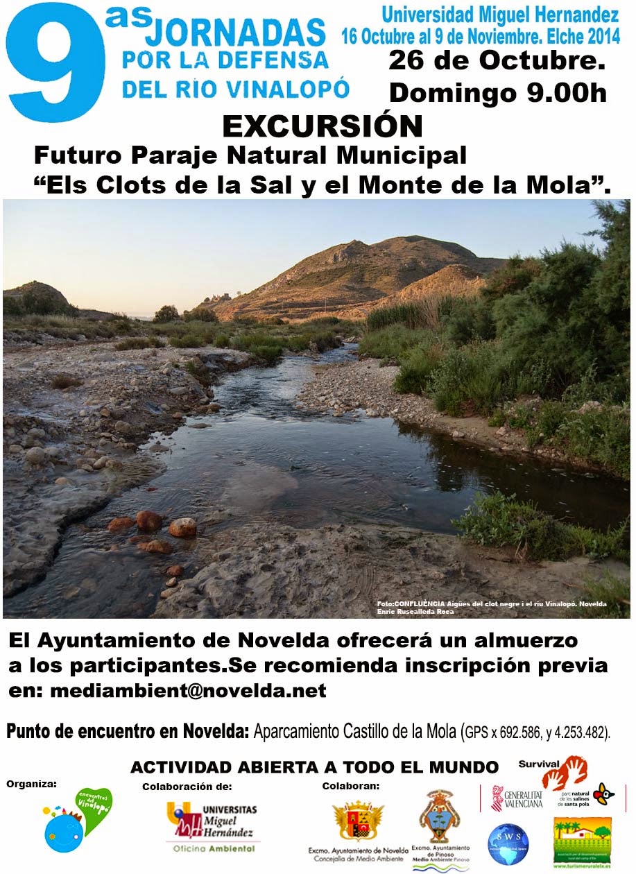 Cartel excursión futuro PNM "Clots de la Sal y monte La Mola"